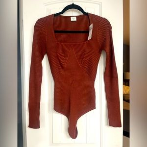 Abercrombie & Fitch long sleeve squareneck Sweater bodysuit